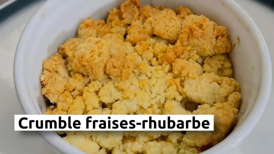 A feu doux : Les Fines Herbes #5 Crumble fraises-rhubarbe