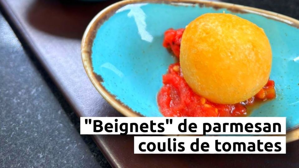 A feu doux : Cour des sens #1 Beignets de parmesan et coulis de tomates