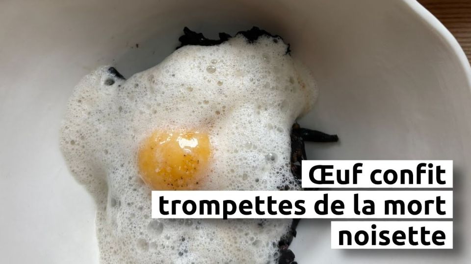 A feu doux : L'imprimerie #02 Œuf confit, trompettes de la mort et noisette