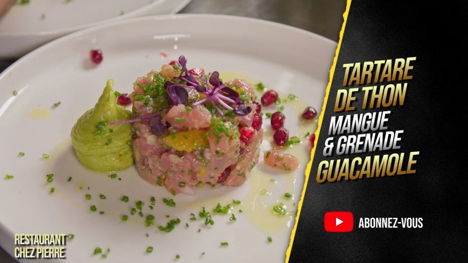 A feu doux : Chez Pierre #02 Tartare de thon, mangue et grenade
