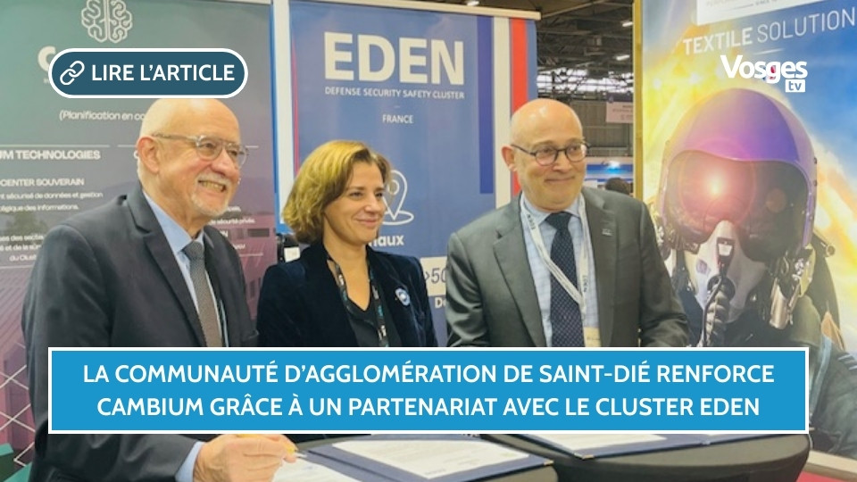 La Communauté d’Agglomération de Saint-Dié-des-Vosges renforce Cambium grâce à un partenariat avec le Cluster EDEN