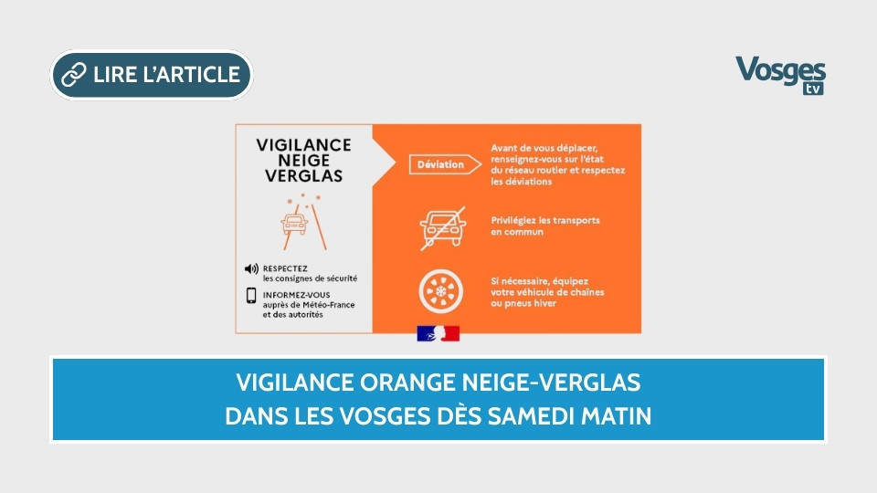 Vigilance orange neige-verglas dans les Vosges dès samedi matin