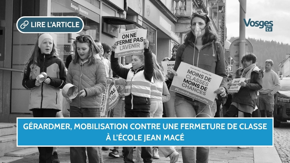 Gérardmer, mobilisation contre une fermeture de classe à l’école Jean Macé